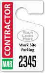 Plastic ToughTags™ for Contractor Parking Permits