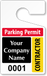 Plastic ToughTags™ for Contractor Parking Permits