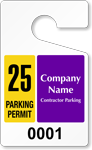 Plastic ToughTags™ for Contractor Parking Permits