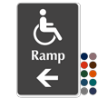 Ramp with Accessible Pictogram Left arrow Sign