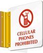 Cellular Phones Prohibited Sign