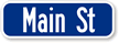 Custom Civic Street Sign in Lower Case