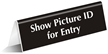 Show Picture ID for Entry Sign