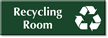 Recycling Room Sign with Recycle Graphic