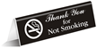 Thank You for Not Smoking Sign