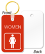 WOMEN Bathroom Keychain, 1 3/4 in. x 3 in.