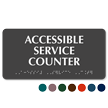 Accessible Service Counter TactileTouch Braille Sign