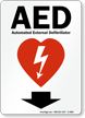 AED Automated External Defibrillator Sign