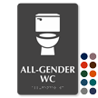 All Gender WC TactileTouch Restroom Sign with Braille