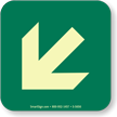 Glowsmart™ Arrow Left Down (Reverse Print) Sign