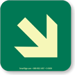 Glowsmart™ Arrow Right Down (Reverse Print) Sign