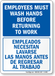 Bilingual Wash Hands Sign