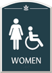 Women, with Women/ISA Handicapped Graphic Braille Sign