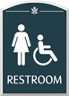 Restroom, with Women/ISA Handicapped Graphic Braille Sign