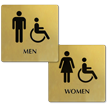 Brass Engraved Men and Women Sign Kit 