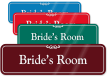 Bride's Room ShowCase Wall Sign