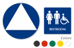 ISA Women Men Pictograms Restroom Sign