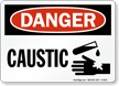 Danger Caustic Sign