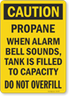 Caution: Propane, When Alarm Sounds