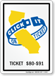 CLICK IT OR TICKET Sign