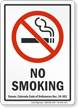 Denver No Smoking Except In Designated Areas Sign