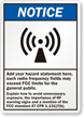 Custom Notice with RF Symbol Sign
