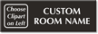 Custom Select a Color Engraved Room Sign, Choose Clipart