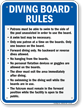 Georgia Diving Board Rules Sign