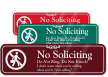 No Soliciting, Do Not Knock ShowCase™ Wall Sign