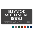 Elevator Mechanical Room TactileTouch Braille Sign