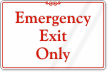 Emergency Exit Sign