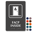 Facp Inside Symbol TactileTouch™ Sign with Braille