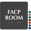 Facp Room ADA TactileTouch™ Sign with Braille