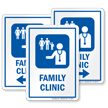 Family Clinic Hospital Sign