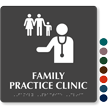 Family Practice Clinic TactileTouch Braille Hospital Sign