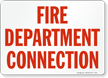 Fire Department Connection Sign