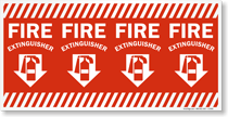 Fire Extinguisher Adhesive Column Marker Sign