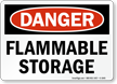 Danger Flammable Storage Sign