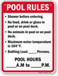 Florida Pool Rules Sign