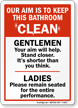 Keep Bathroom Clean Sign