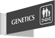 Genetics Corridor Projecting Sign