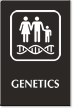 Engraved Genetics Hospital Sign with Family Genes Symbol