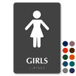 Girls Restroom Braille Sign