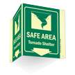 Glow in Dark Safe Area Tornado Shelter Sign