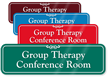 Group Therapy Conference Room Showcase Wall Sign