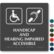 Handicap And Hearing Impaired Tactile Touch Braille Sign