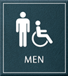 Men Bathroom, Men/Handicapped Sign