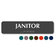 Janitor TactileTouch Braille Sign