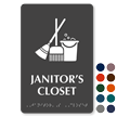 Janitor's Closet TactileTouch Braille Sign With Graphic