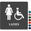 Ladies Accessible TactileTouch Braille Restroom Sign